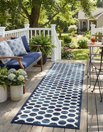 2' 7 x 12' Easy-Clean Sabrina Soto Indoor / Outdoor Runner Rug