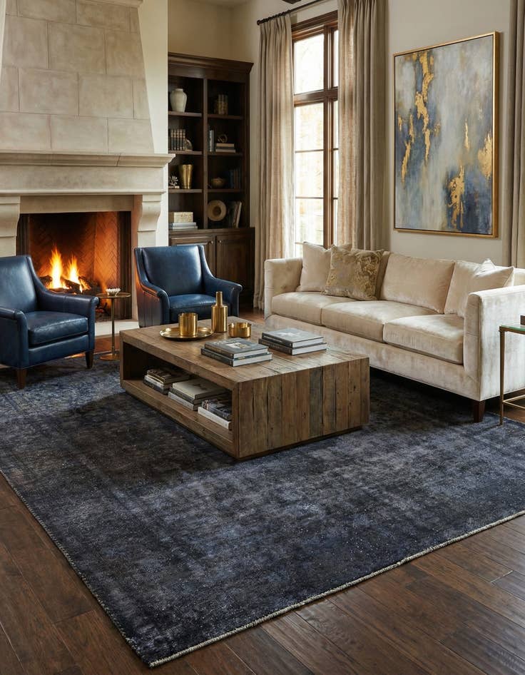 Detail image of 9' 9 x 13'  Hand Knotted Ultra Vintage Persian Wool Rug