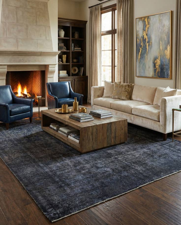 Detail image of 9' 9 x 13' Hand Knotted Ultra Vintage Persian Wool Rug