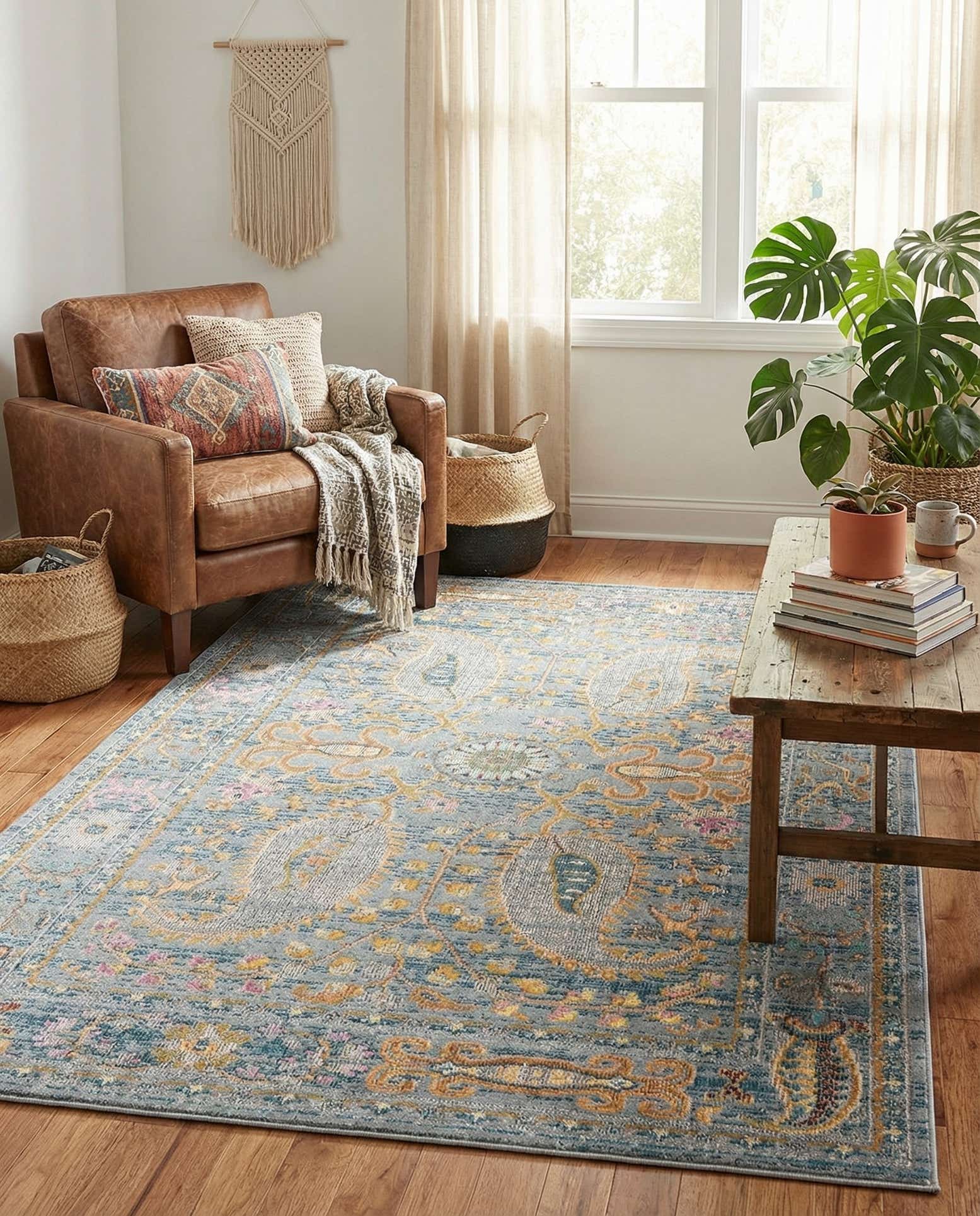 4' x 6' Aqua Rug