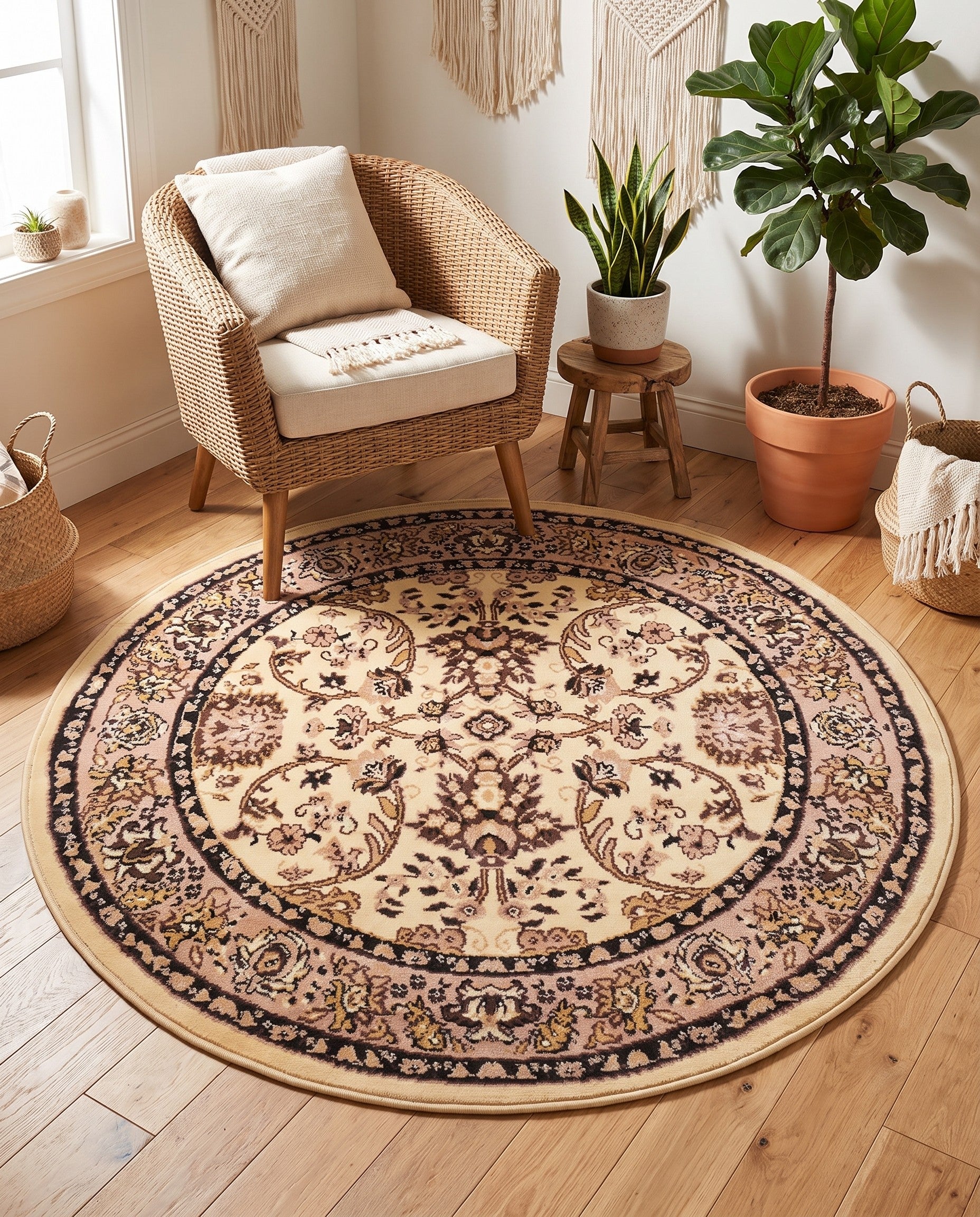 4' x 4' Yasmin Round Rug