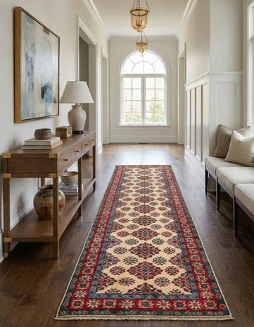2' 9 x 9' 10 Hand Knotted Kazak Runner Rug