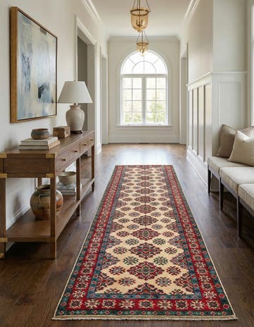 2' 9 x 9' 10 Hand Knotted Kazak Runner Rug