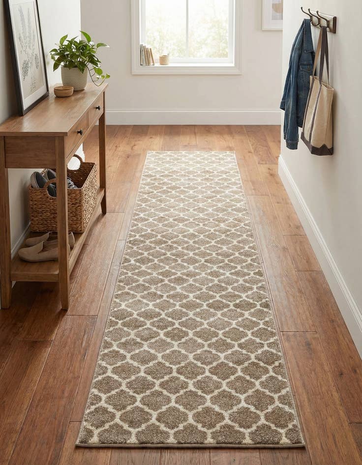 Detail image of  2' 7 x 16' 5 Lattice Runner Rug