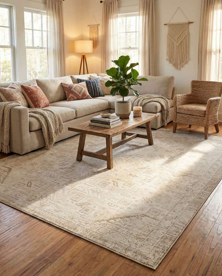 10' x 13' Easy-Clean Aztec Indoor / Outdoor Rug