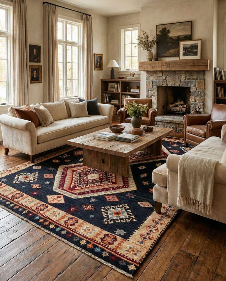 6' 6 x 10' Hand Knotted Kazak Rug