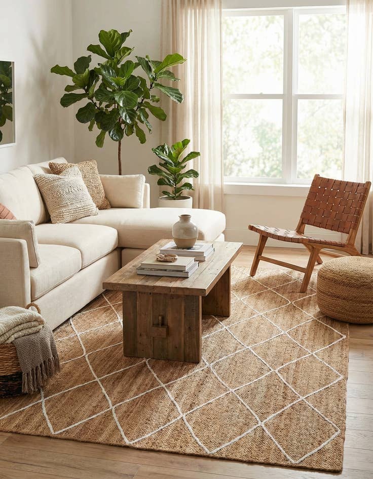 Detail image of  8' x 11'  Hand Braided Jute Rug