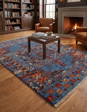 4' 2 x 5' 9 Hand Knotted Ariana Ziegler Rug