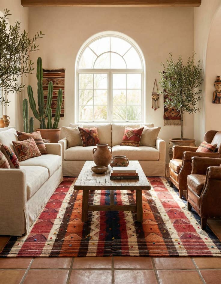 Detail image of  4' 6 x 6' 9 Jajim Rug