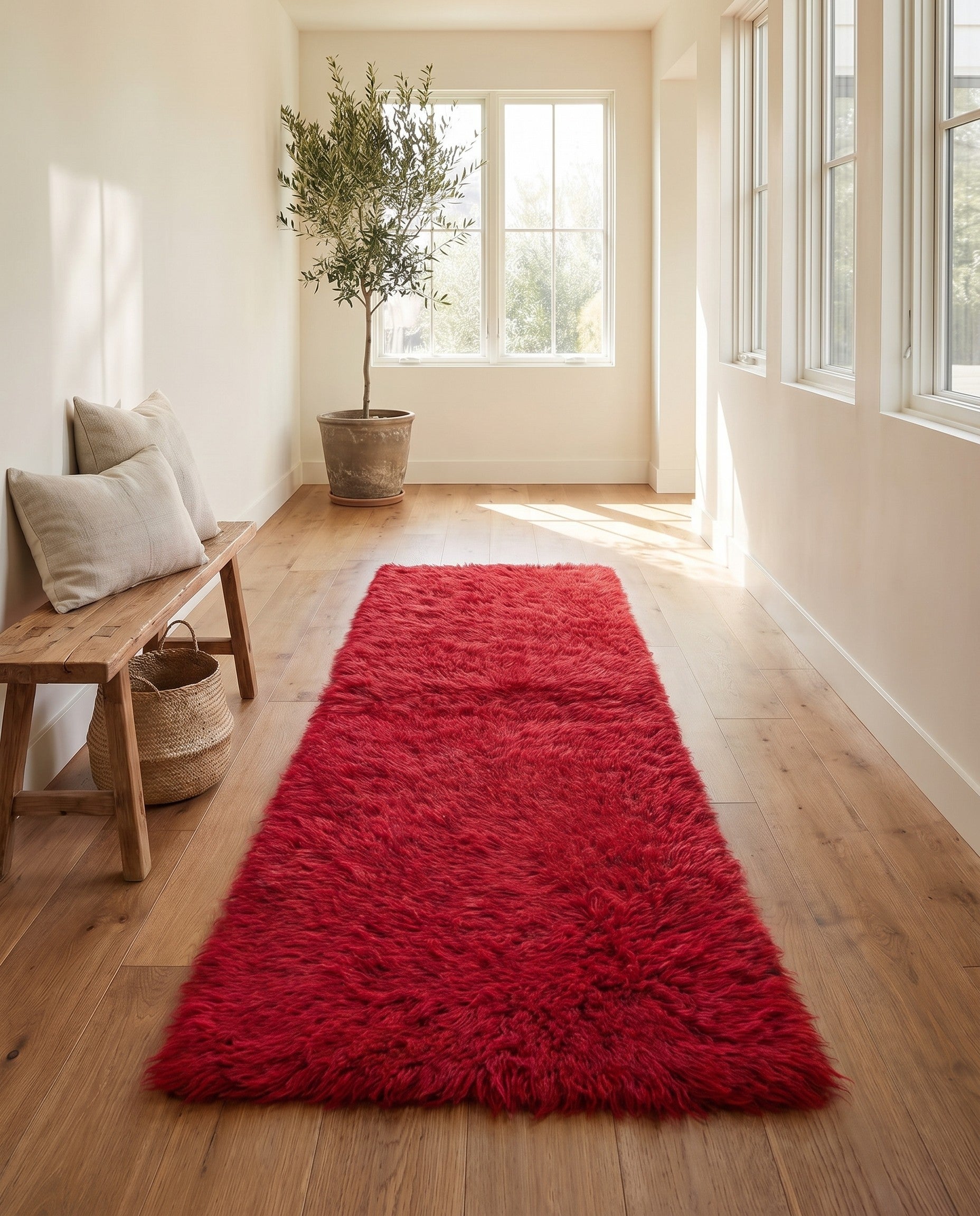 2' 2 x 5' 8 Hand Knotted Moroccan Wool Runner Rug