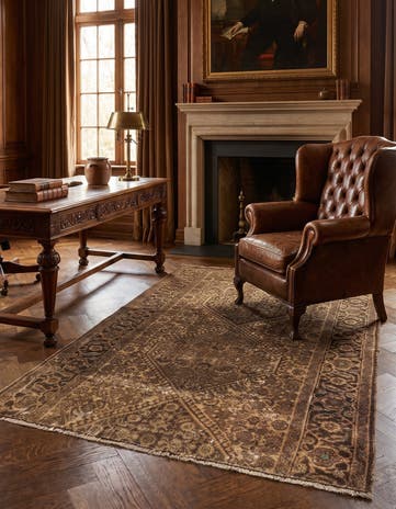 2' 8 x 4' 3 Hand Knotted Ultra Vintage Persian Wool Rug