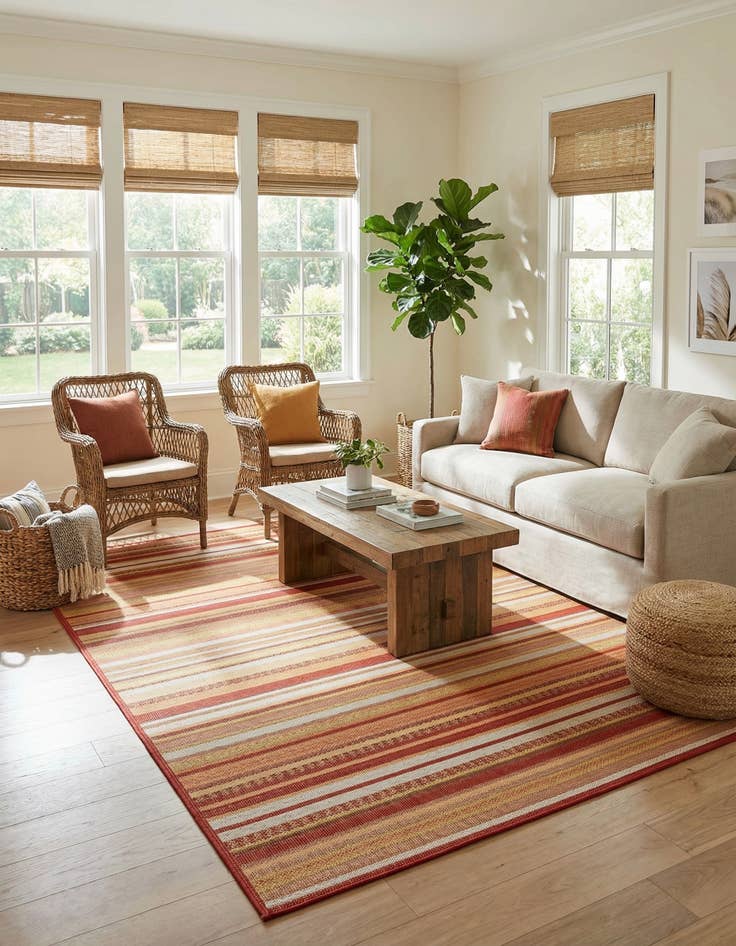 Detail image of 7' 10 x 10'  Washable Baja Indoor / Outdoor Rug