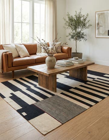 5' 10 x 7' 4 Hand Woven Kilim Modern Wool Rug