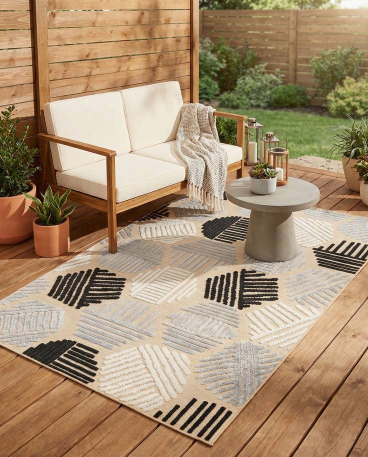 Detail image of 5' 3 x 7' 7 Easy-Clean Indoor / Outdoor Rug