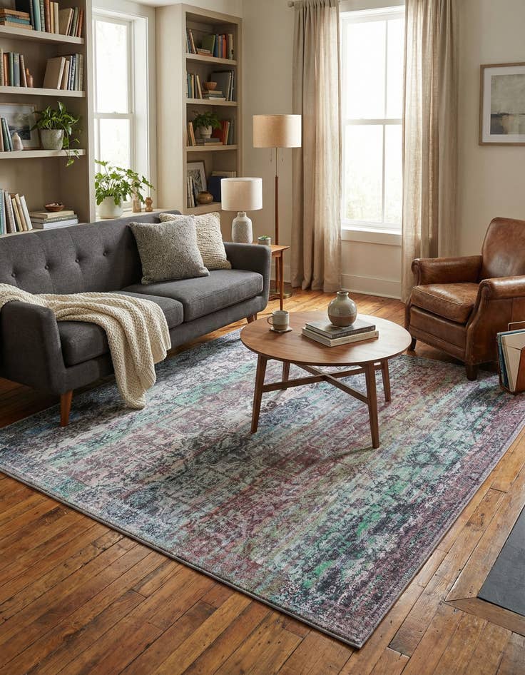 Detail image of  7' 10 x 7' 10  Washable Francesca Square Rug