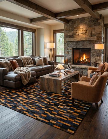 5' x 8' Cowhide - Patchwork Rug