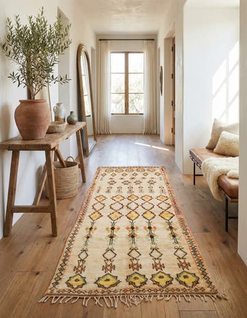 4' 10 x 10' 10 Hand Knotted Moroccan Wool Runner Rug