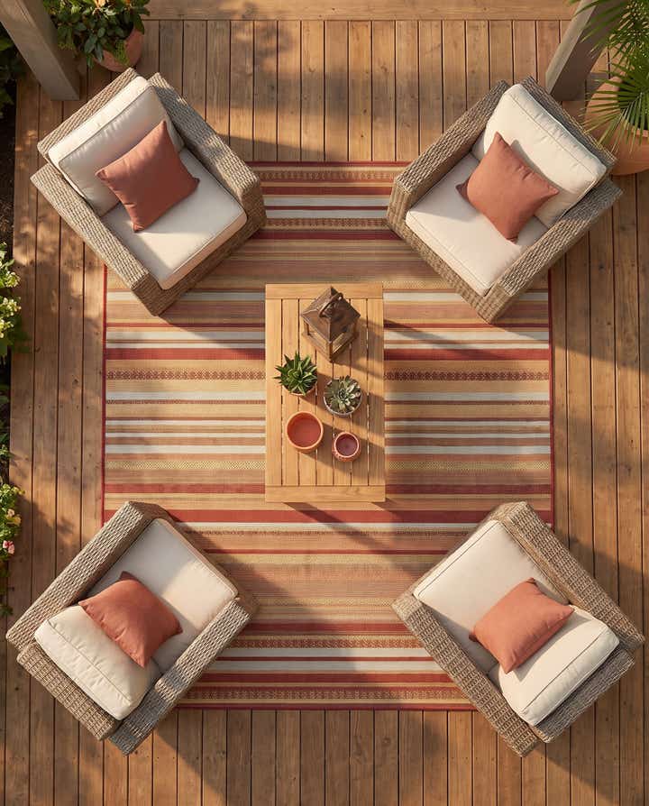 240cm x 240cm Leicht zu reinigen Baja Innen- / Aussenbereich Quadrat Teppich