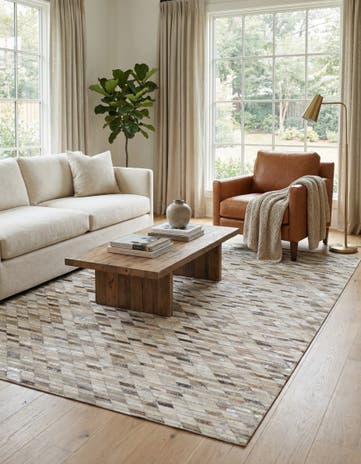 5' 1 x 7' 11 Cowhide - Patchwork Rug