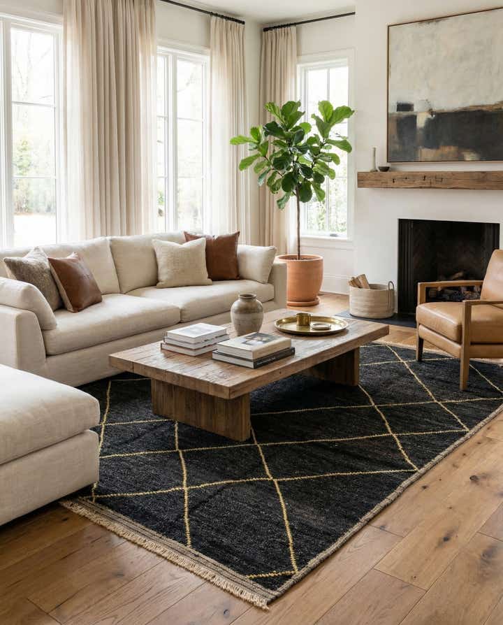 8' x 10' Hand Knotted Moroccan Wool Rug