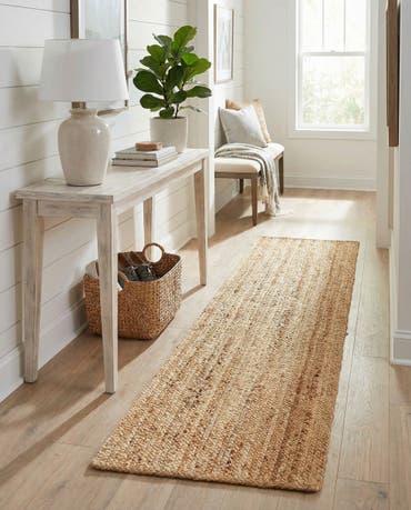  2' 2 x 8'  Hand Braided Jute Luxe Runner Rug