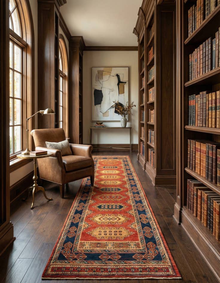 Detail image of 2' 8 x 11' 3 Luribaft Wool Runner Rug