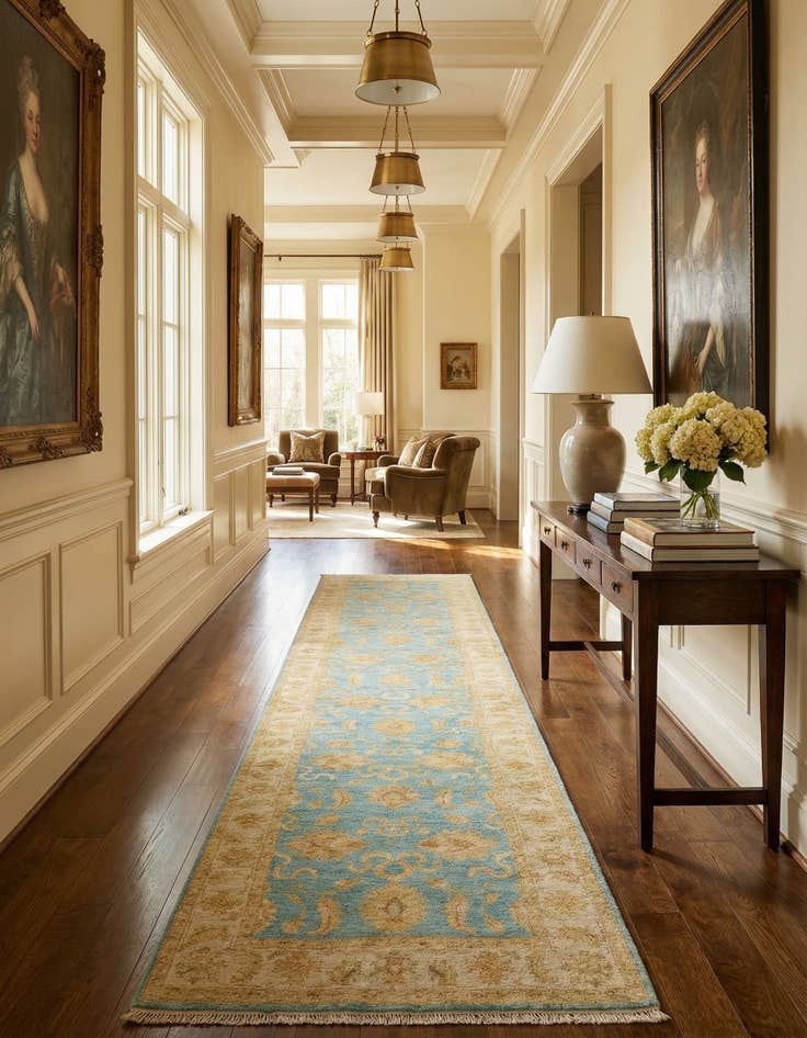 Detail image of 2' 5 x 12' 8 Kaizar Wool Runner Rug