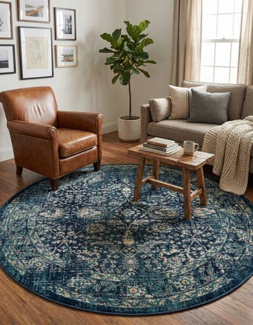 5' 3 x 5' 3 Stockholm Round Rug