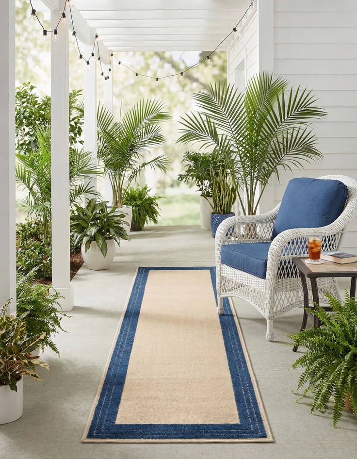 Detail image of  2' x 10'  Washable Aruba Indoor / Outdoor Runner Rug