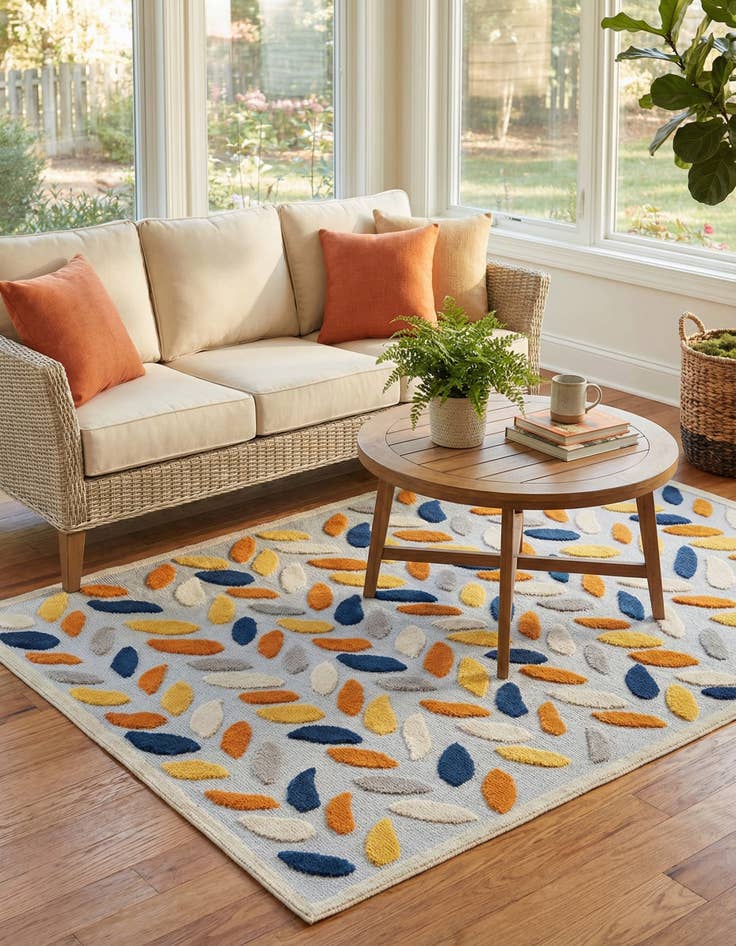 Detail image of 5' 3 x 8'  Washable Aruba Indoor / Outdoor Rug