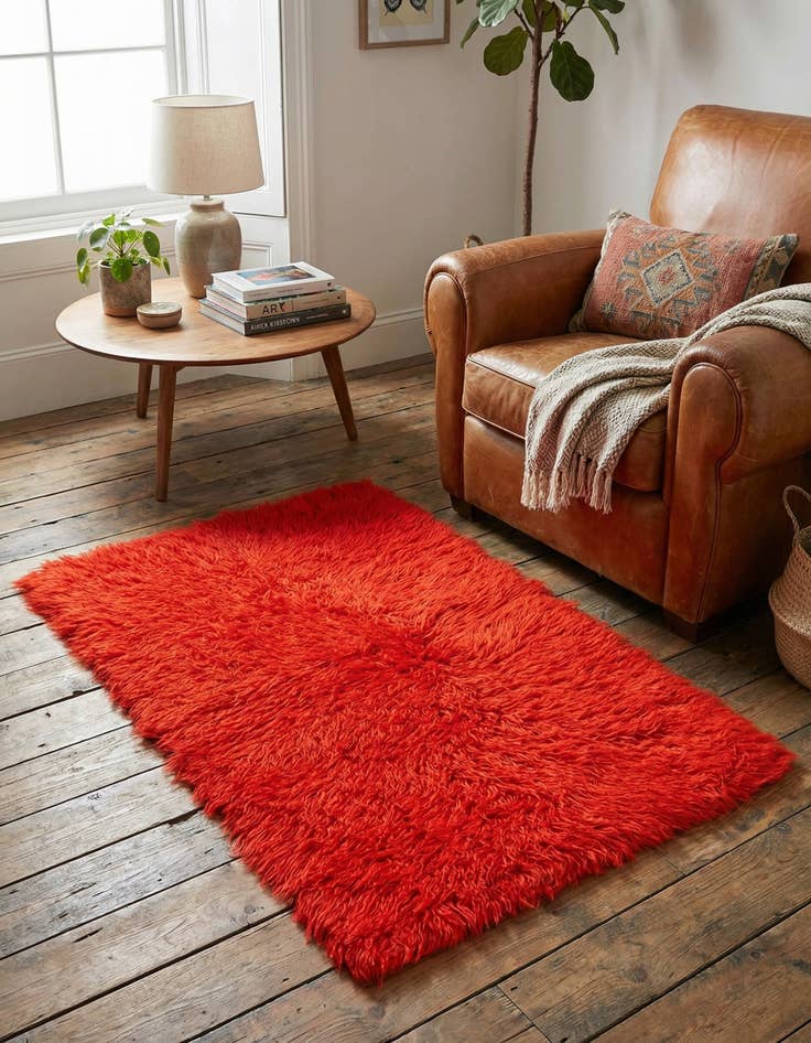 Detail image of 1' 10 x 3' 1  Hand Knotted Moroccan Wool Rug