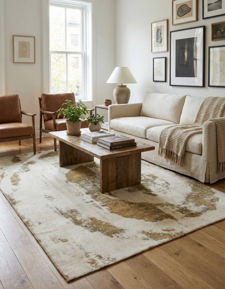 Detail image of 5' 6 x 7' 5  Hand Knotted Ultra Vintage Persian Wool Rug