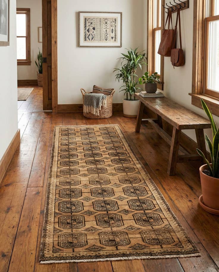 Detail image of 2' 5 x 6' 10 Balouch Wool Runner Rug