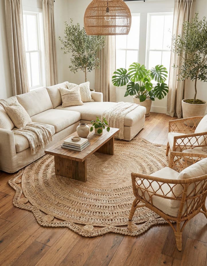 10' x 10' Handmade Braided Jute Round Rug