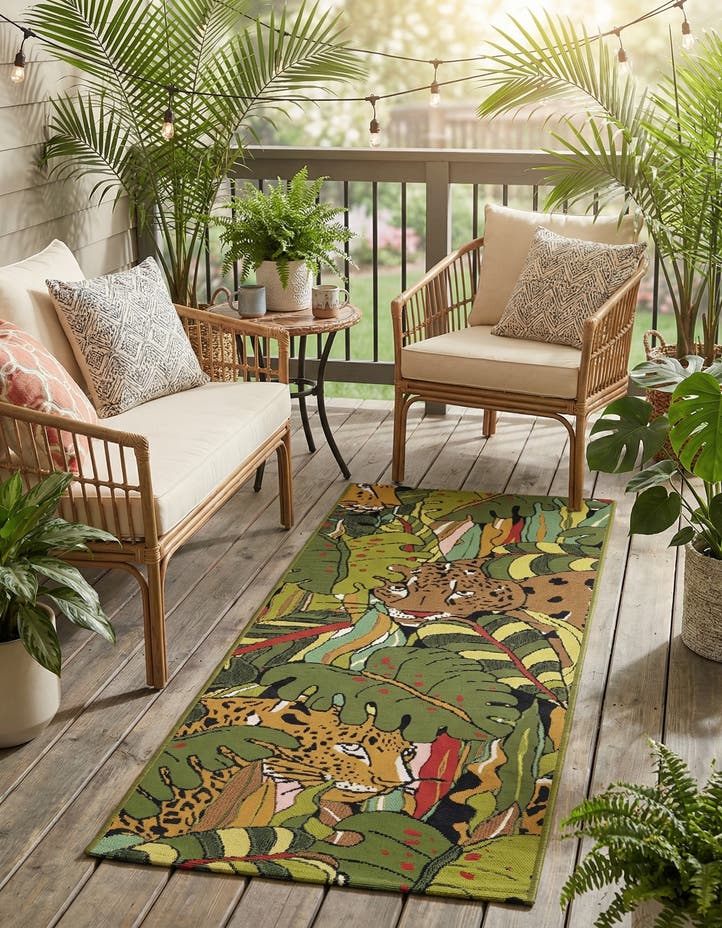2' x 5' Easy-Clean Botanical Indoor / Outd...