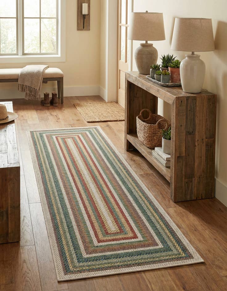 Detail image of 2' 7 x 10'  Washable Baja Indoor / Outdoor Runner Rug