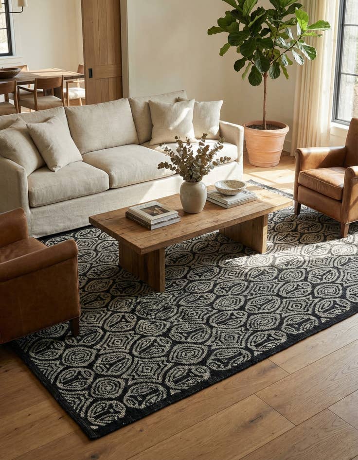 Detail image of 8' 5 x 10'  Hand Knotted Moroccan Wool Rug