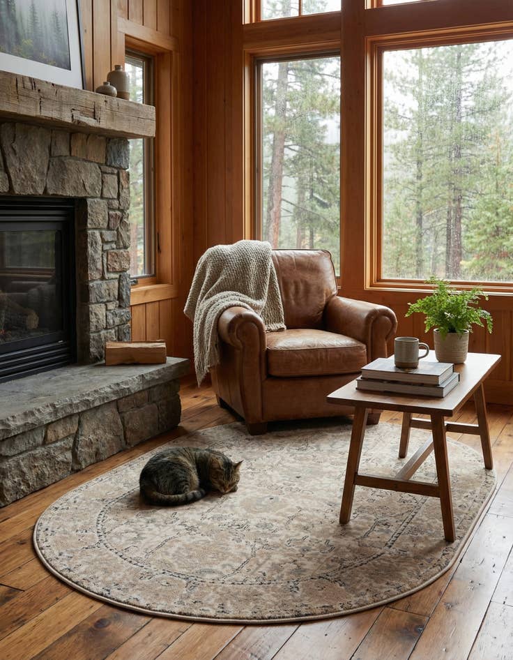 Detail image of 4' 1 x 6' 1 Oregon Oval Rug