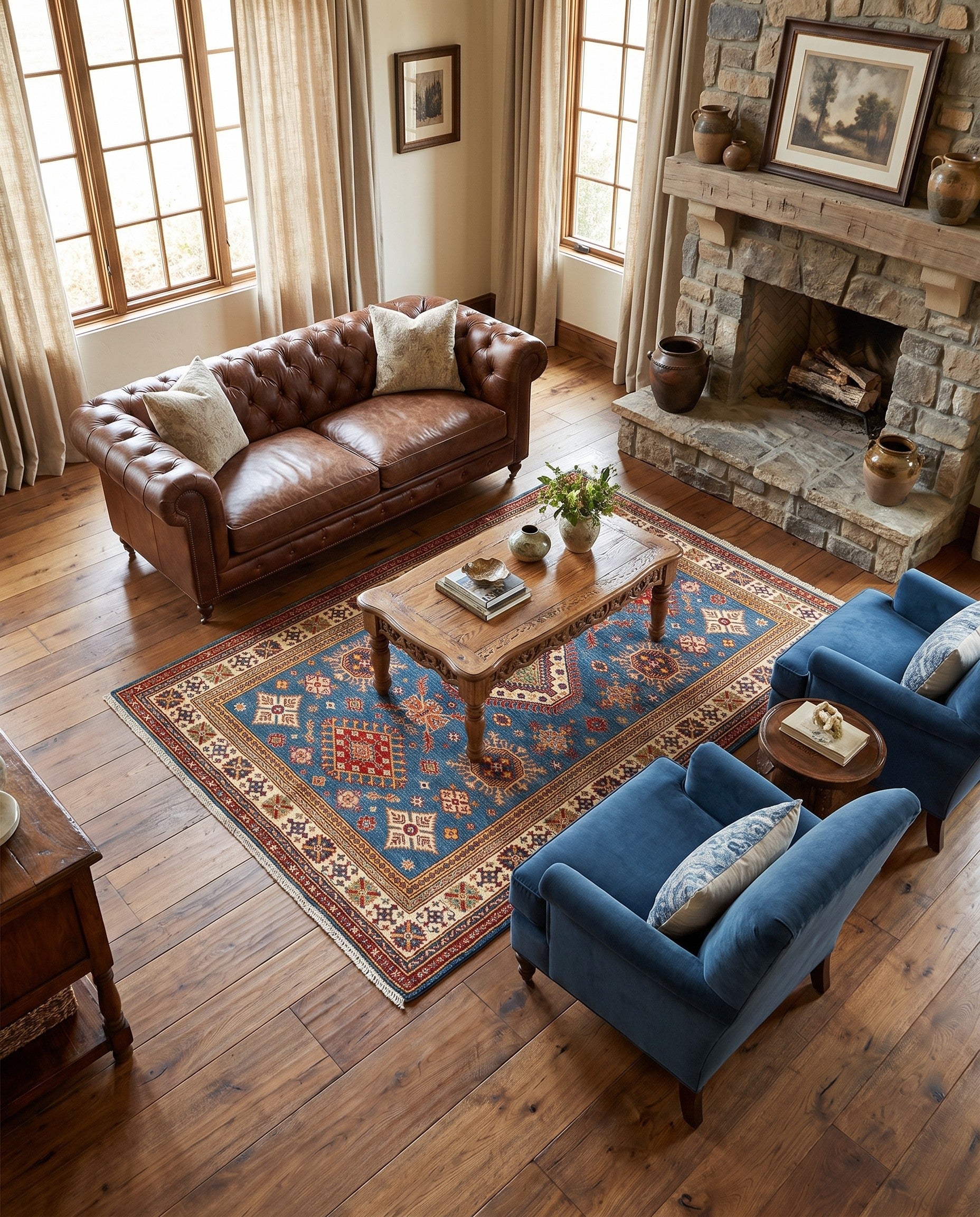 4' 11 x 6' 6 Kazak Wool Rug
