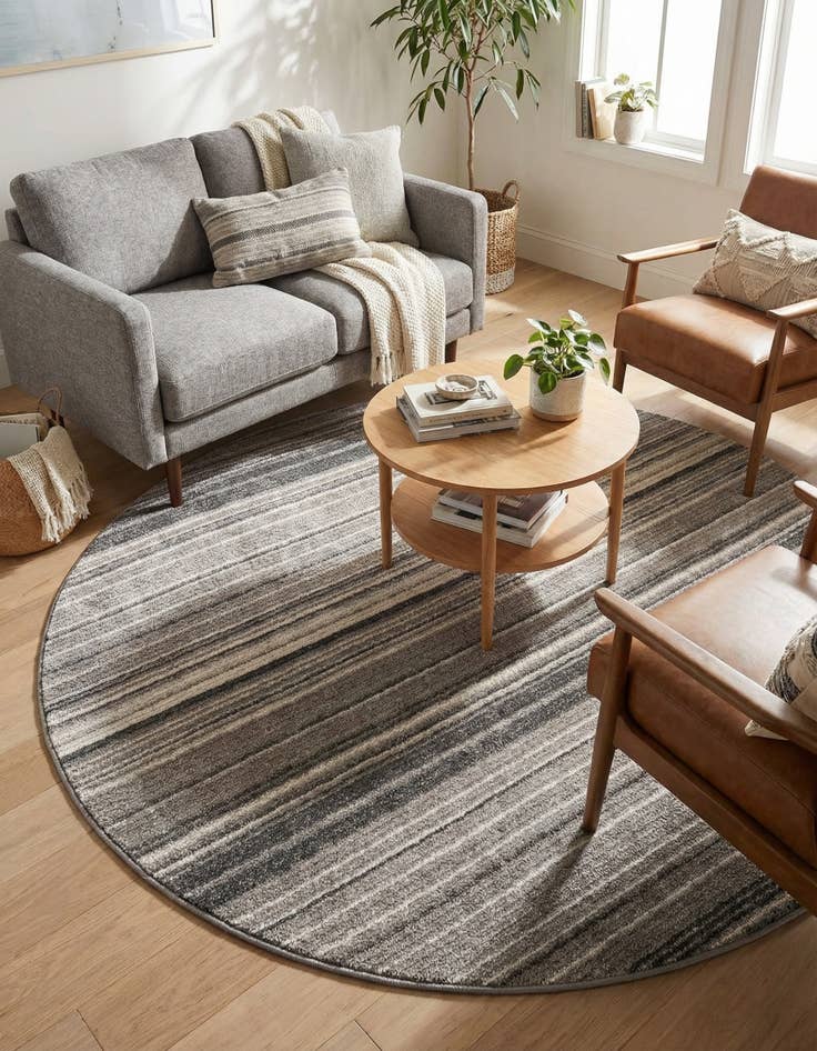 Detail image of  5' 3 x 5' 3 Gemstone Round Rug