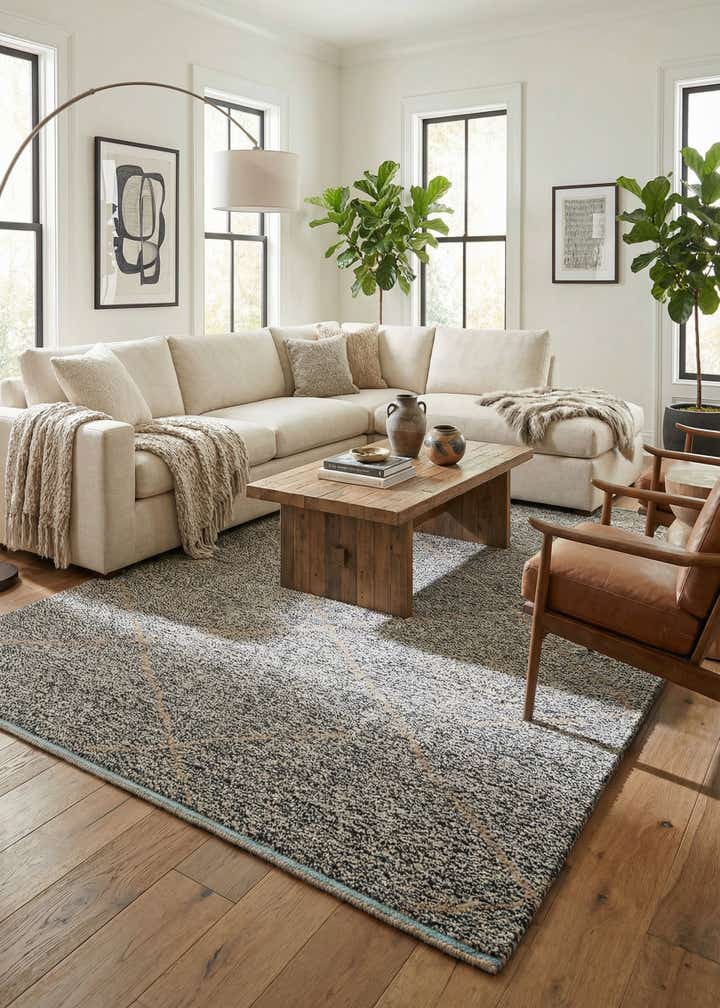 8' x 10' 8 Hand Knotted Moroccan Wool Rug