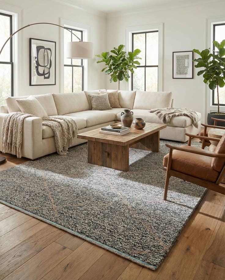 Detail image of 8' x 10' 8 Hand Knotted Moroccan Wool Rug