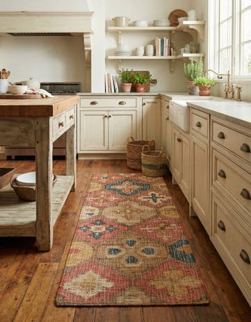 Hand Woven Kala Handwoven Jute Runner Rug