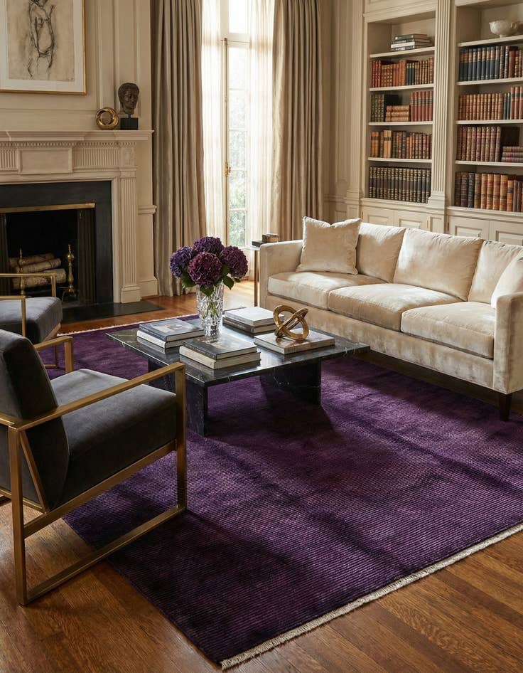 Detail image of 6' 9 x 9' 11  Hand Knotted Darya Wool Rug