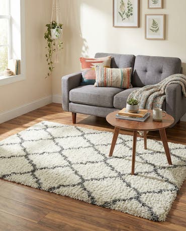  2' x 3' Lattice Shag Rug