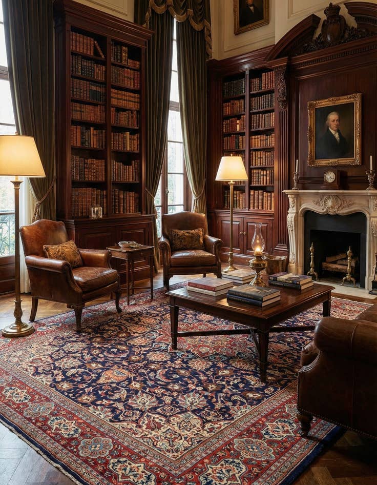 Detail image of  7' 6 x 11' 4 Sarouk Wool Rug