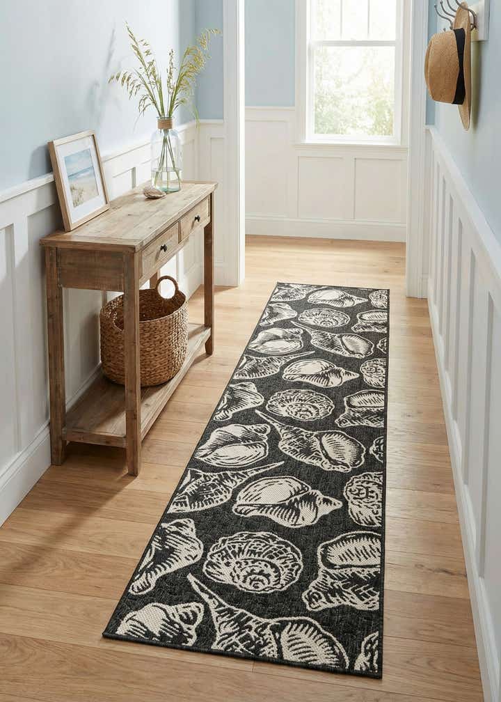 2' 7 x 12' Easy-Clean Coastal Indoor / Outdoor Runner Rug