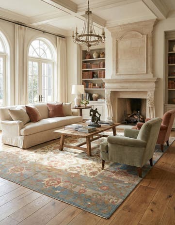 11' 8 x 16' 2 Hand Knotted Oushak Wool Rug