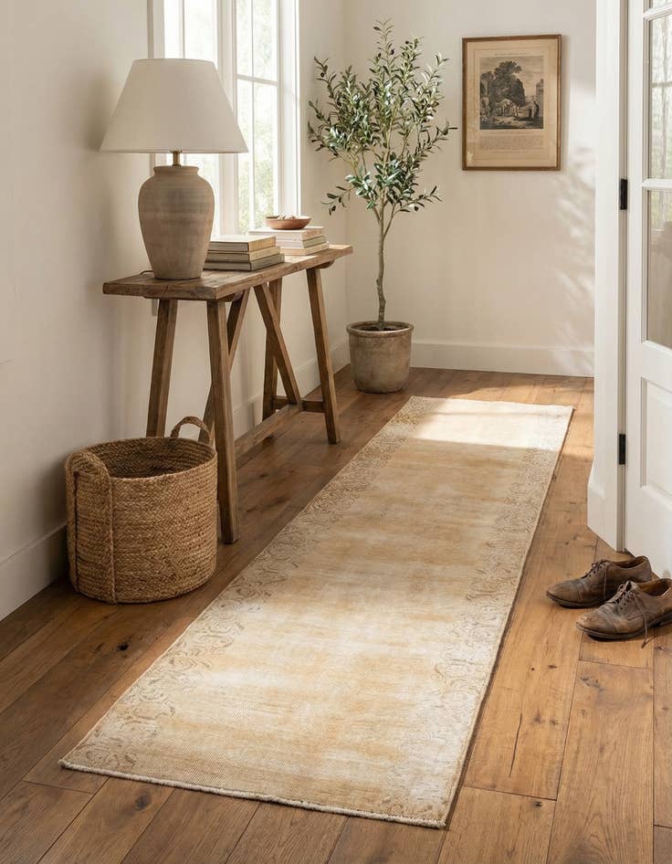 Detail image of 2' 7 x 8' 2  Hand Knotted Ultra Vintage Persian Wool Runner Rug