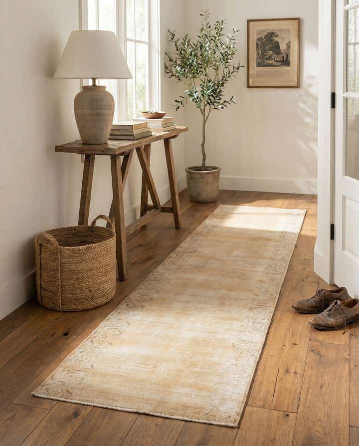 2' 7 x 8' 2 Hand Knotted Ultra Vintage Persian Wool Runner Rug